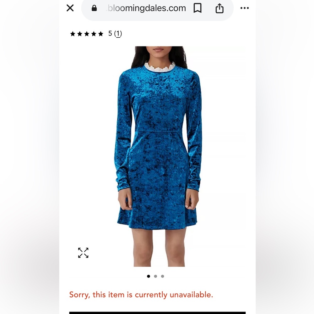 NWT Maje Randy Crushed Velvet dress! Size 36! Gorgeous!